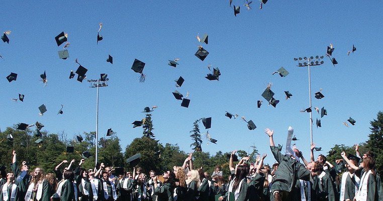 throwing hats at graduation