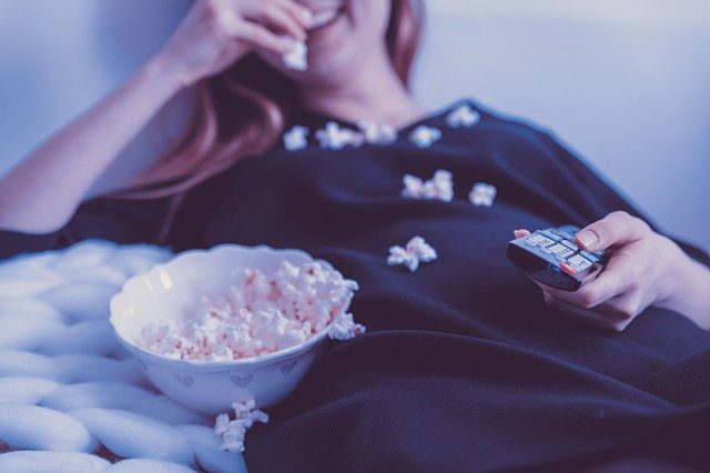 person watching tv